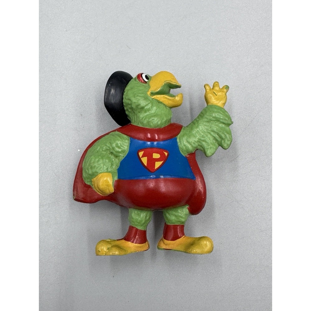Vintage Pittsburgh Pirates Parrot 1989 MLB Mascot Red Cape PVC Figure Small 2.5"